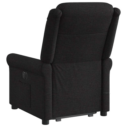 vidaXL Fauteuil de massage électrique releveur tissu noir