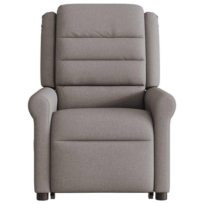 vidaXL Fauteuil de massage électrique releveur tissu taupe