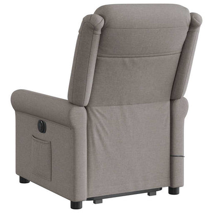 vidaXL Fauteuil de massage électrique releveur tissu taupe