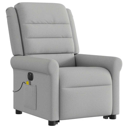 vidaXL Massagesessel mit Aufstehhilfe Elektrisch Wolkengrau Stoff