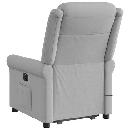 vidaXL Massagesessel mit Aufstehhilfe Elektrisch Wolkengrau Stoff