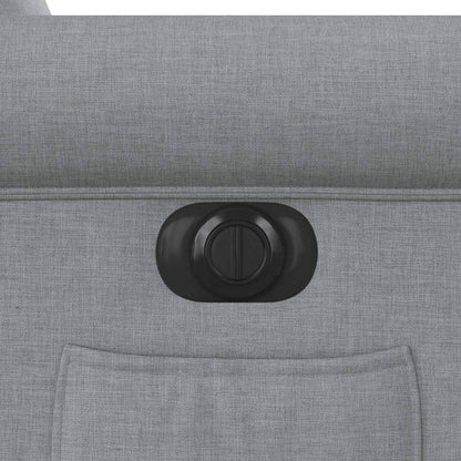 vidaXL Fauteuil relax électrique Gris clair Tissu