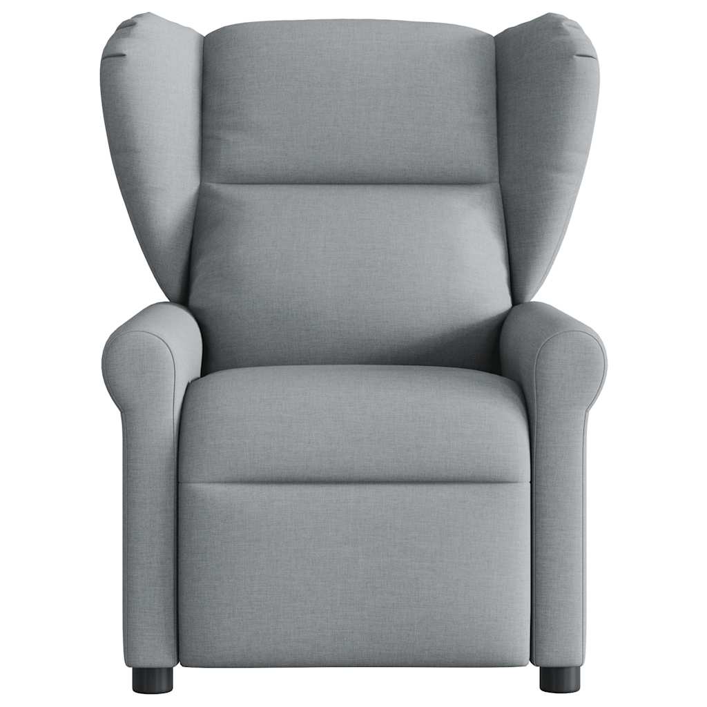 vidaXL Fauteuil relax électrique Gris clair Tissu