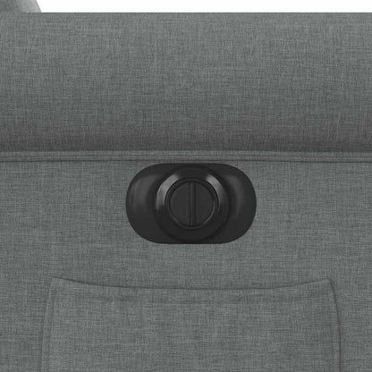 vidaXL Fauteuil relax électrique en tissu gris foncé