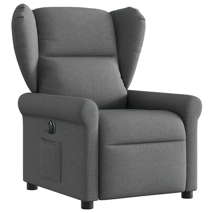 vidaXL Fauteuil relax électrique en tissu gris foncé