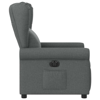 vidaXL Fauteuil relax électrique en tissu gris foncé