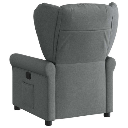 vidaXL Fauteuil relax électrique en tissu gris foncé