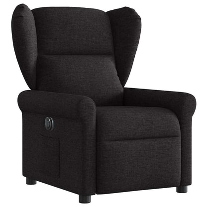 vidaXL Fauteuil relax électrique noir en tissu