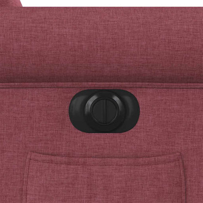 vidaXL Fauteuil relax électrique tissu rouge bordeaux