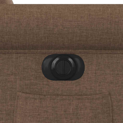 vidaXL Fauteuil de Relaxation Électrique Marron Tissu