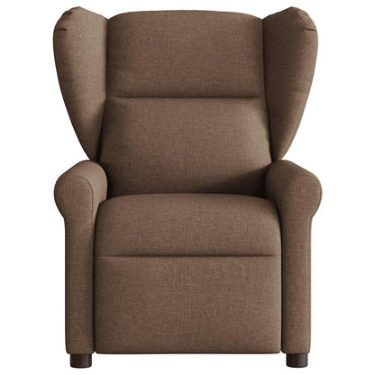 vidaXL Fauteuil de Relaxation Électrique Marron Tissu