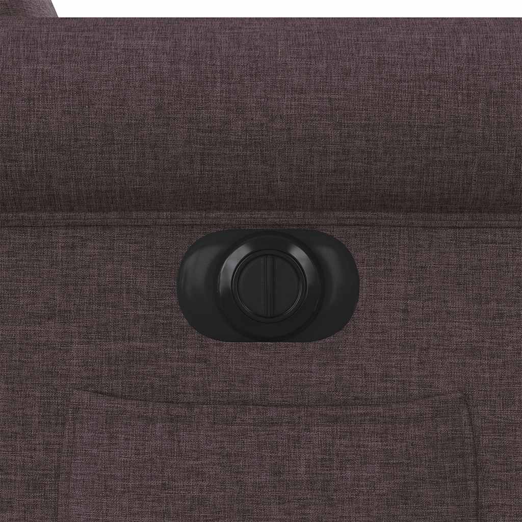 vidaXL Fauteuil relax électrique marron foncé en tissu