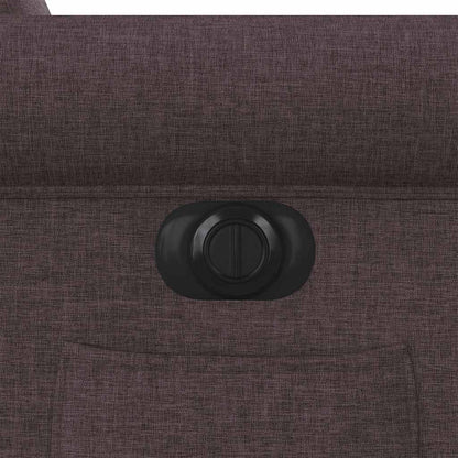 vidaXL Fauteuil relax électrique marron foncé en tissu