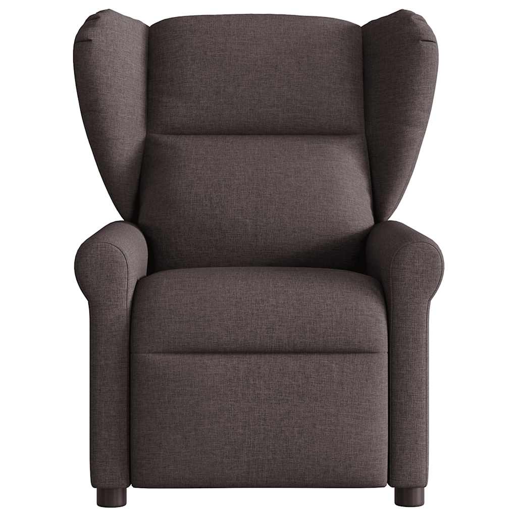 vidaXL Fauteuil relax électrique marron foncé en tissu
