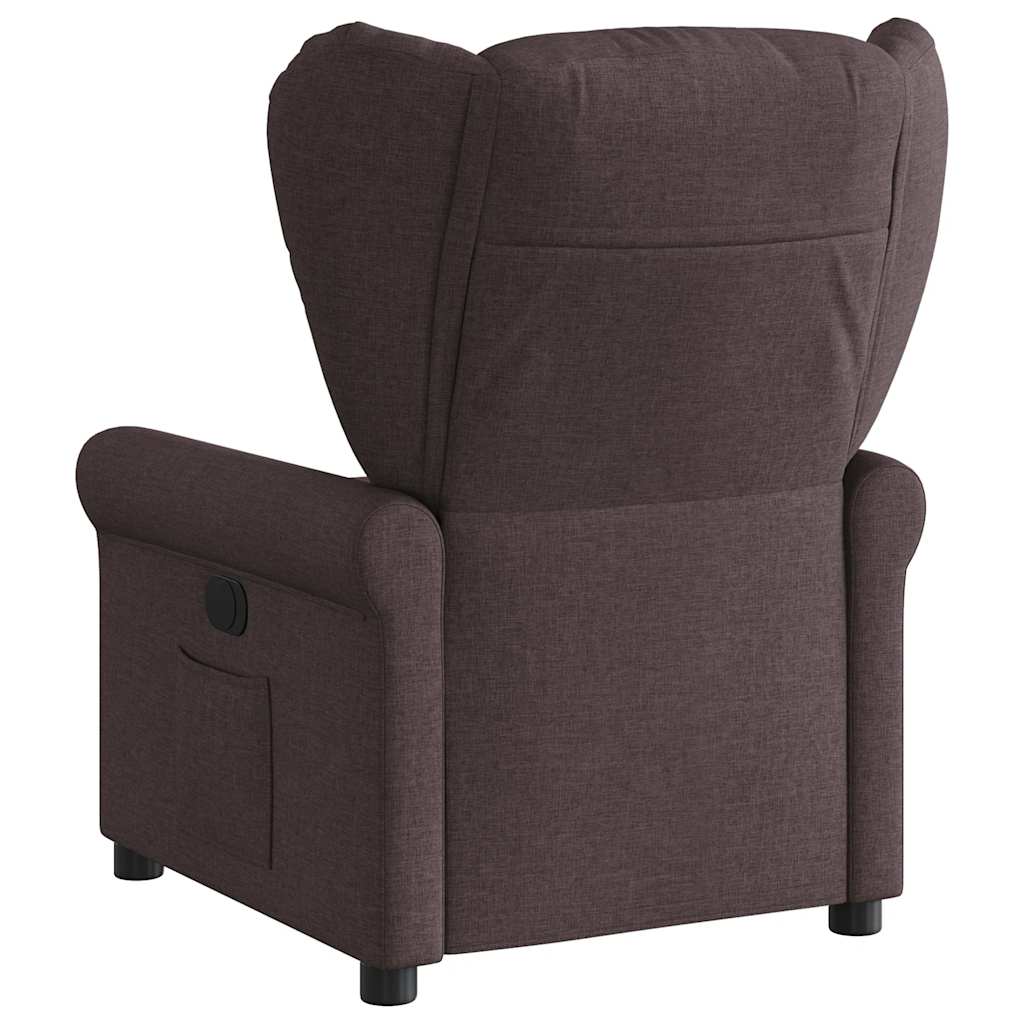 vidaXL Fauteuil relax électrique marron foncé en tissu