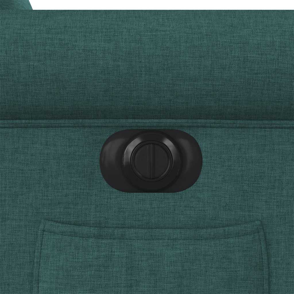 vidaXL Fauteuil relax électrique Vert foncé Tissu