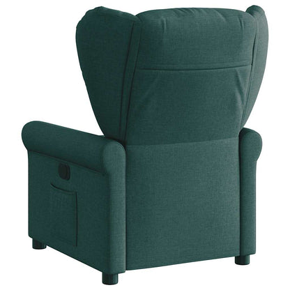 vidaXL Fauteuil relax électrique Vert foncé Tissu
