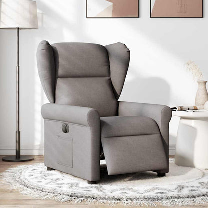vidaXL Fauteuil relax électrique tissu taupe