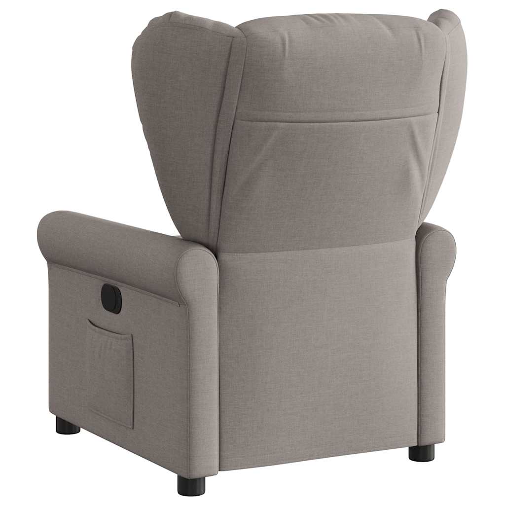 vidaXL Fauteuil relax électrique tissu taupe