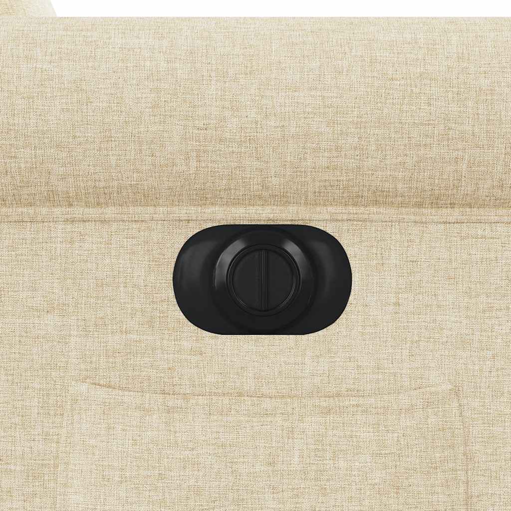 vidaXL Fauteuil de relaxation électrique crème tissu