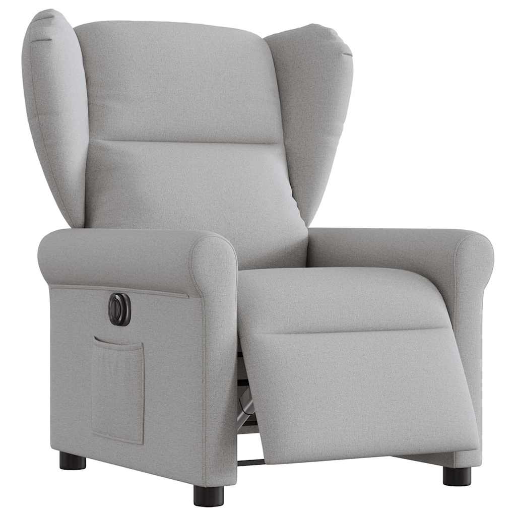 vidaXL Fauteuil relax électrique gris nuage tissu