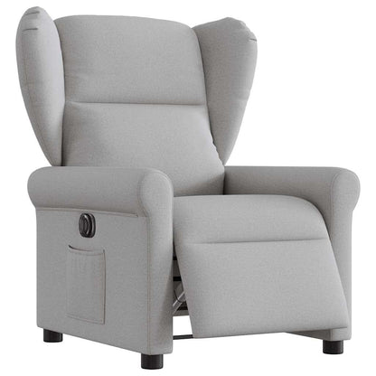 vidaXL Fauteuil relax électrique gris nuage tissu