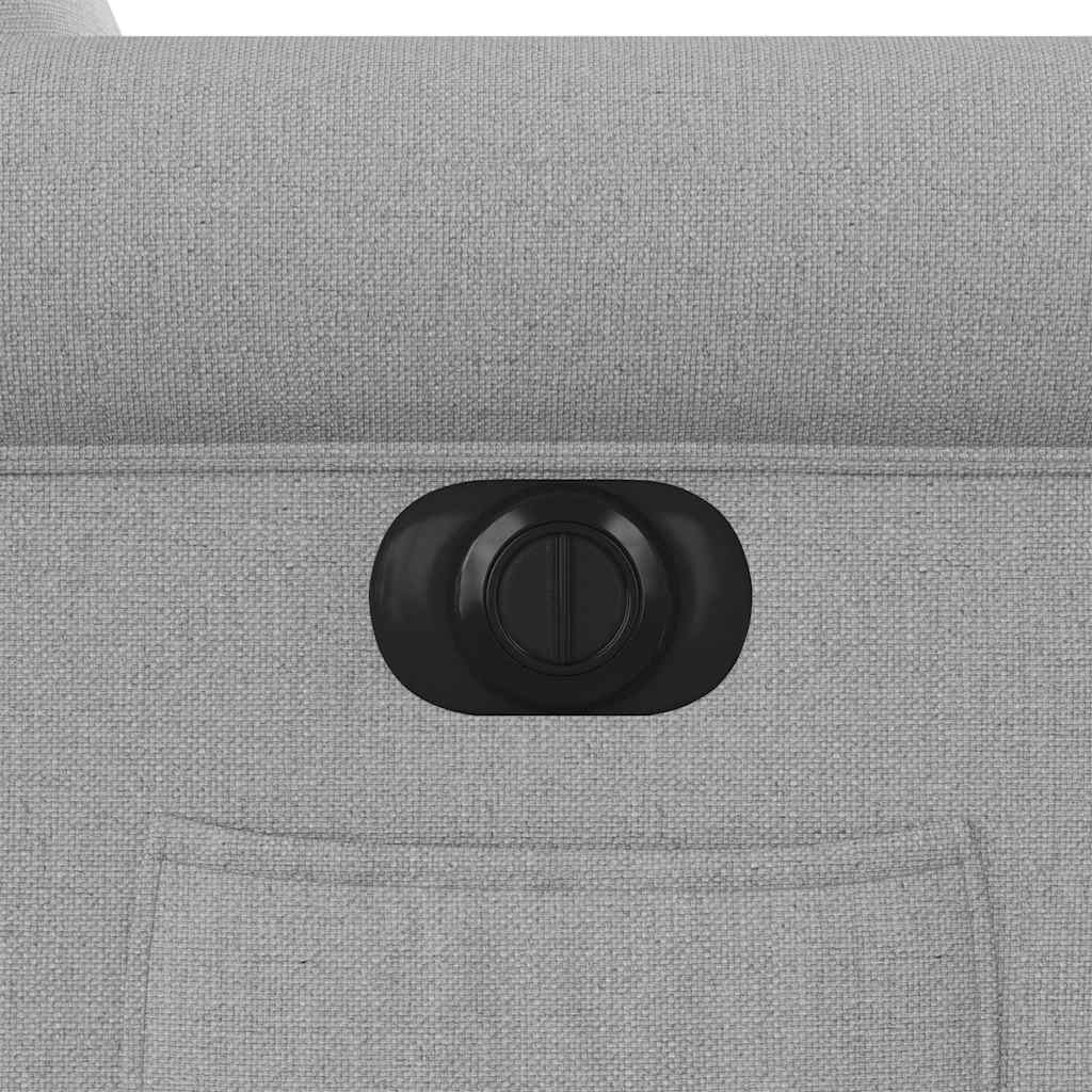 vidaXL Fauteuil relax électrique gris nuage tissu