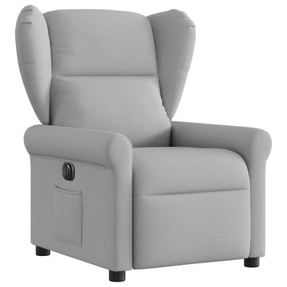 vidaXL Fauteuil relax électrique gris nuage tissu