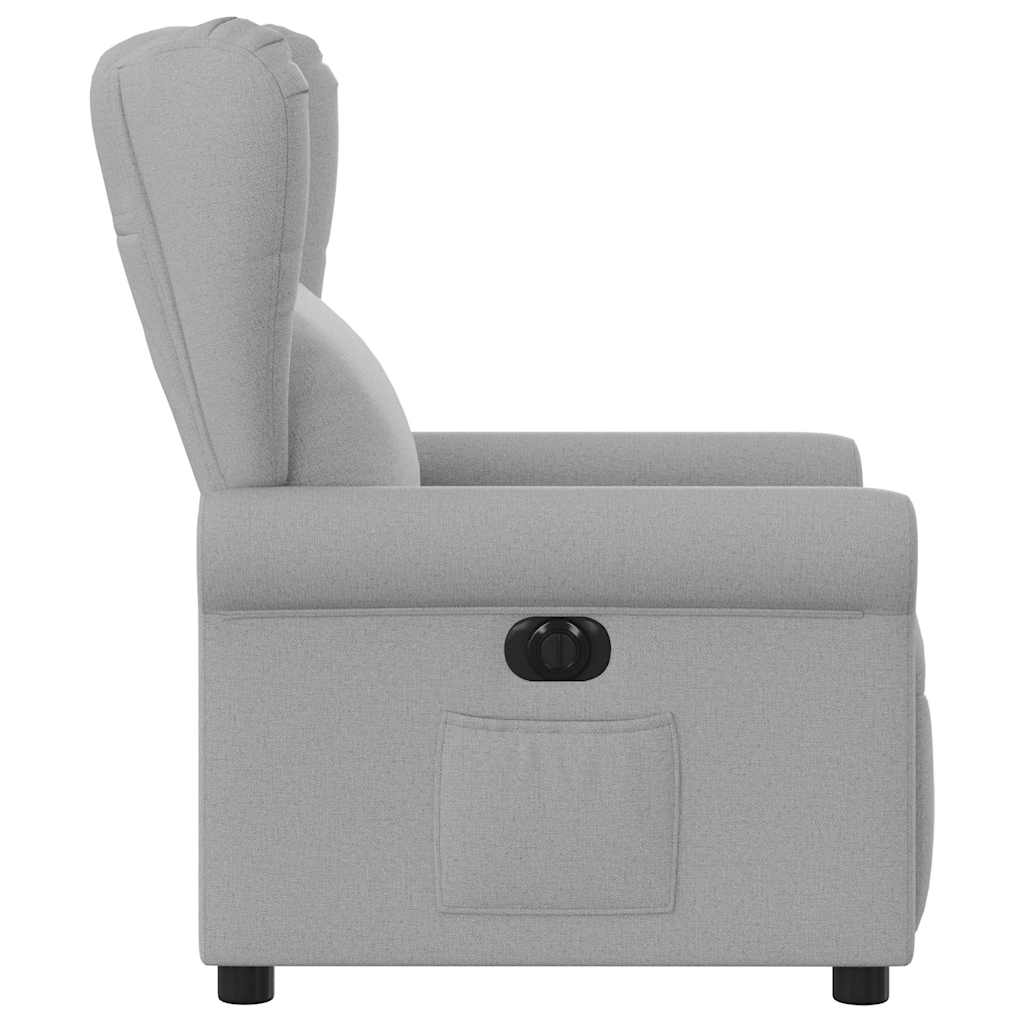 vidaXL Fauteuil relax électrique gris nuage tissu