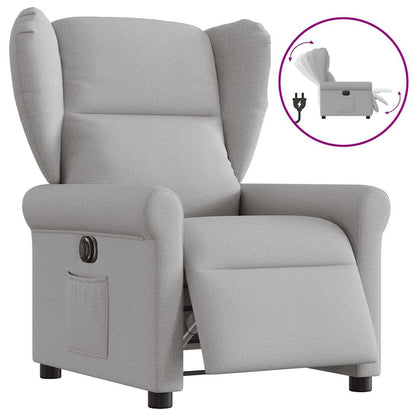 vidaXL Fauteuil relax électrique gris nuage tissu