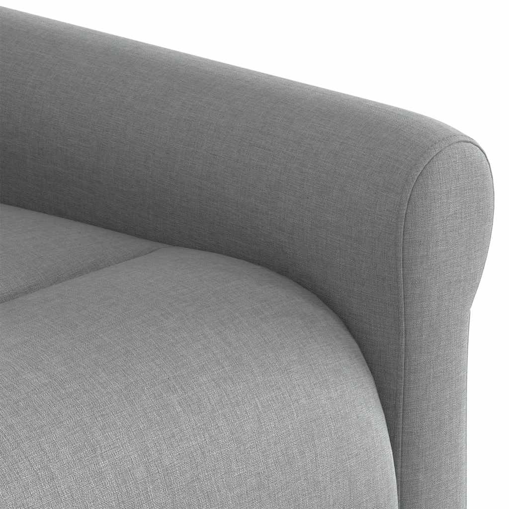 vidaXL Fauteuil de massage électrique Gris clair Tissu