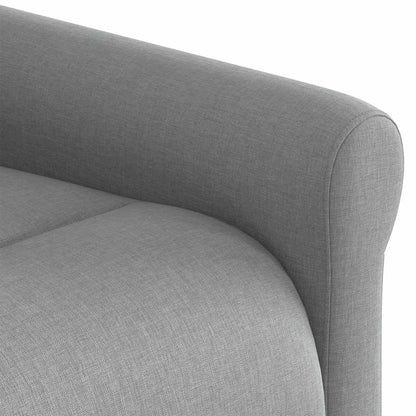 vidaXL Fauteuil de massage électrique Gris clair Tissu