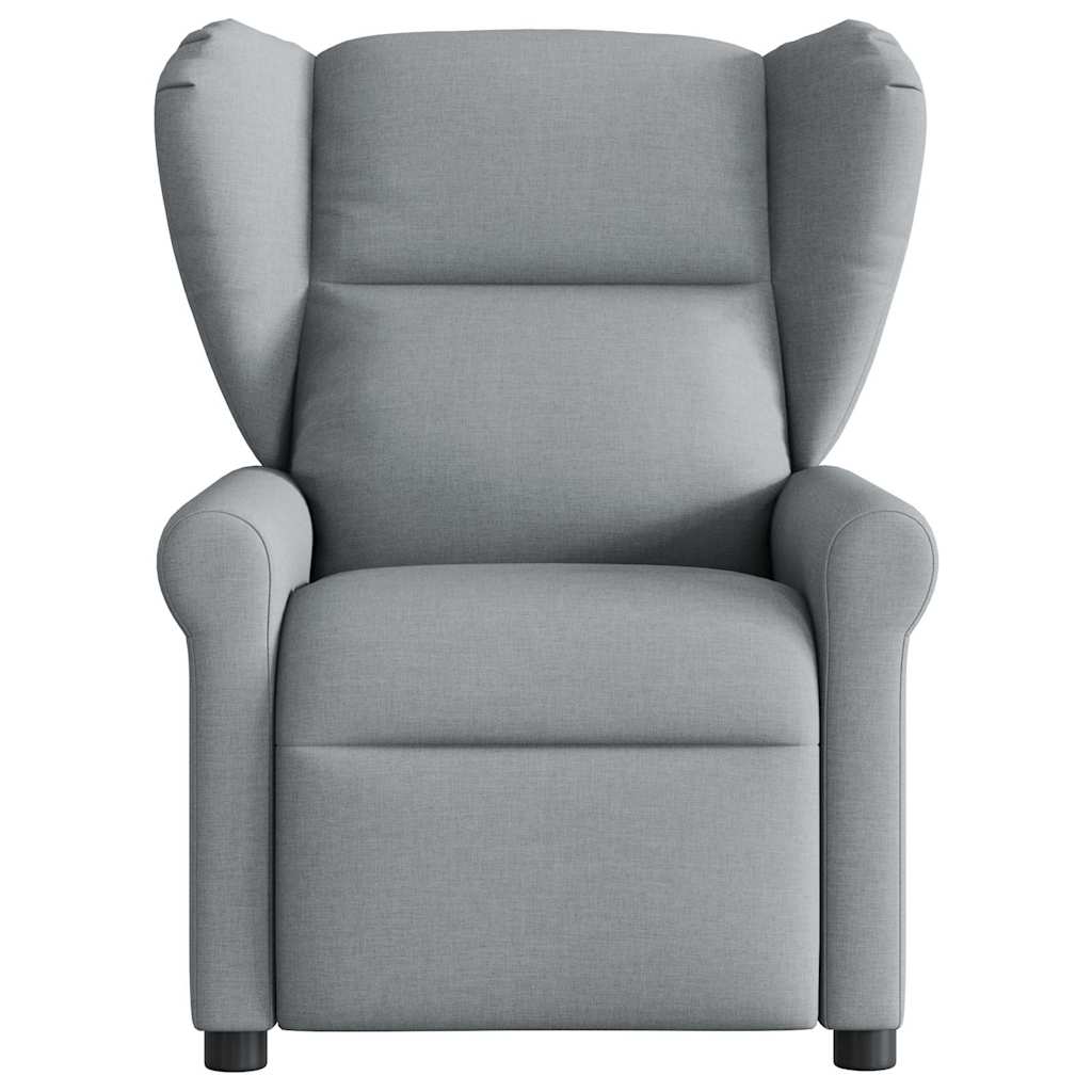 vidaXL Fauteuil de massage électrique Gris clair Tissu
