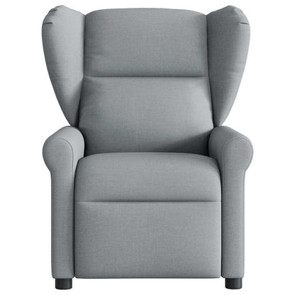 vidaXL Fauteuil de massage électrique Gris clair Tissu