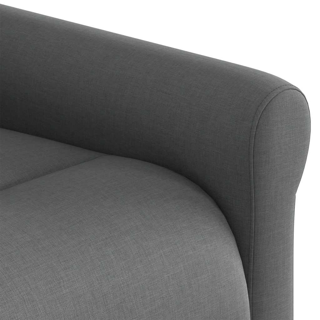 vidaXL Fauteuil de massage électrique Gris foncé Tissu