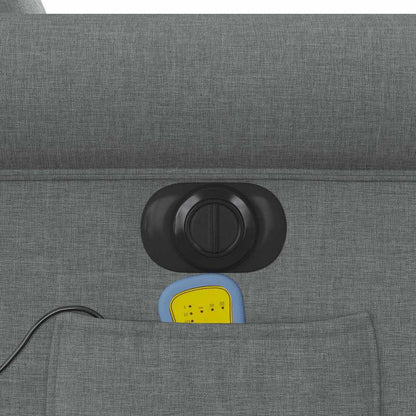 vidaXL Fauteuil de massage électrique Gris foncé Tissu