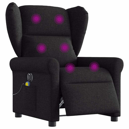 vidaXL Fauteuil de massage électrique Noir Tissu
