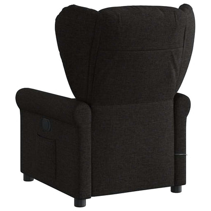 vidaXL Fauteuil de massage électrique Noir Tissu