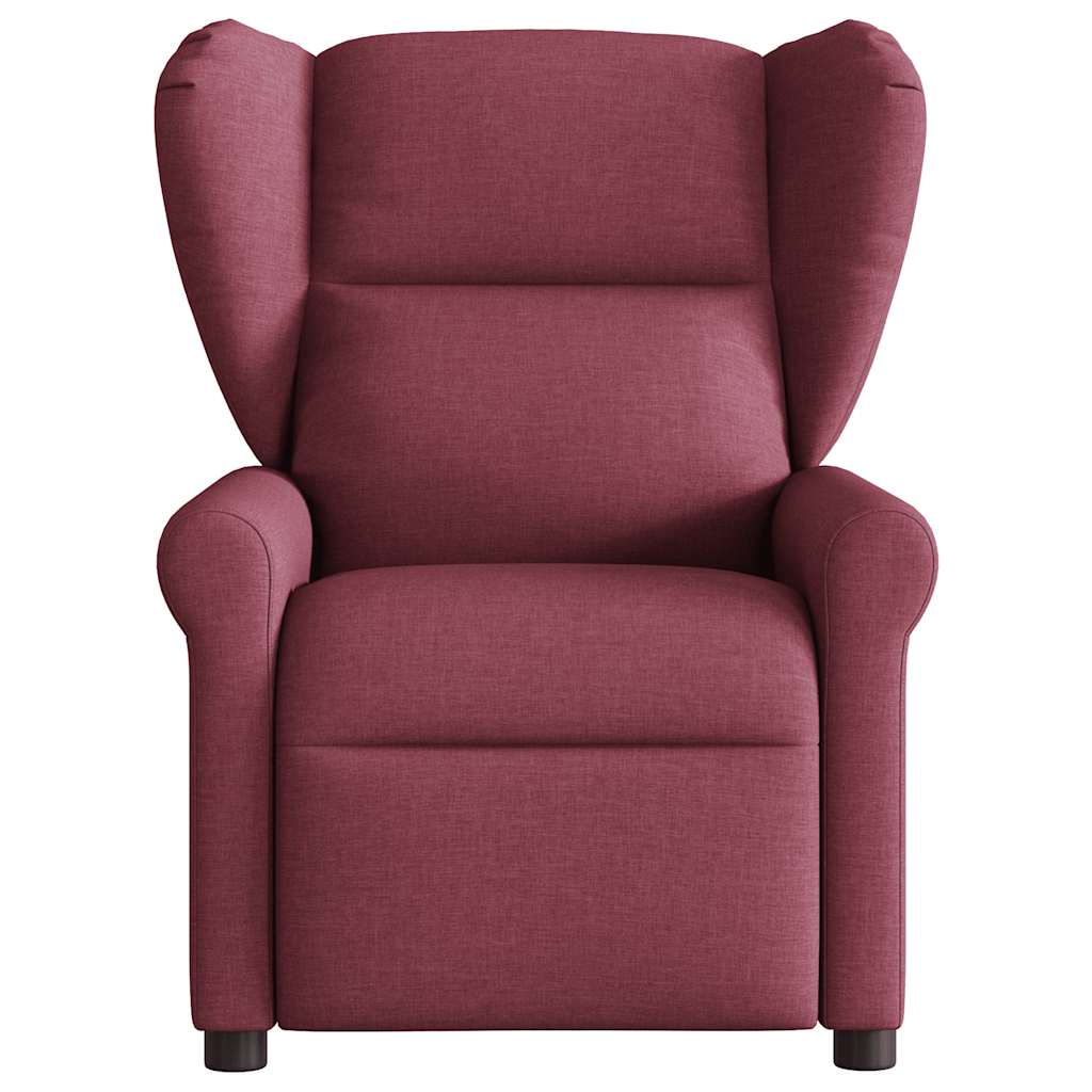 vidaXL Fauteuil de massage électrique en tissu rouge bordeaux