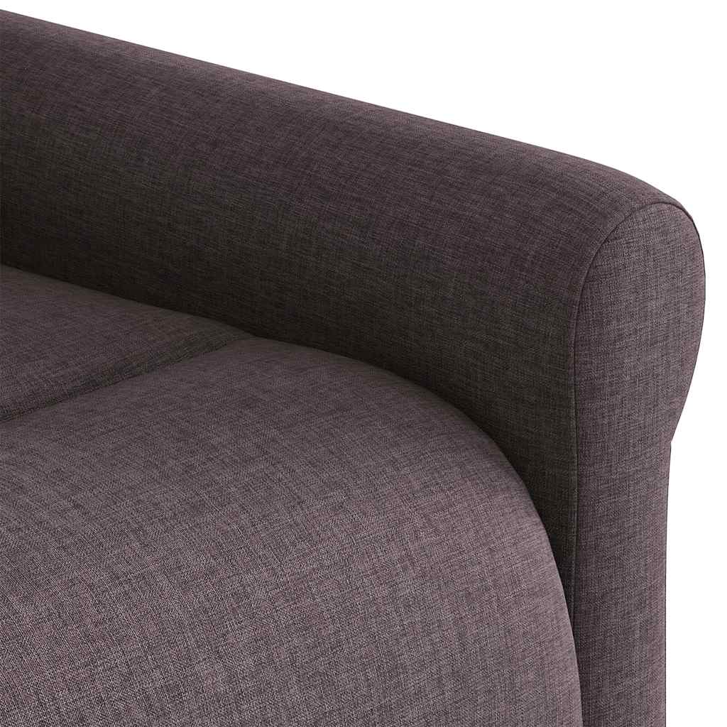 vidaXL Fauteuil de massage électrique marron foncé en tissu