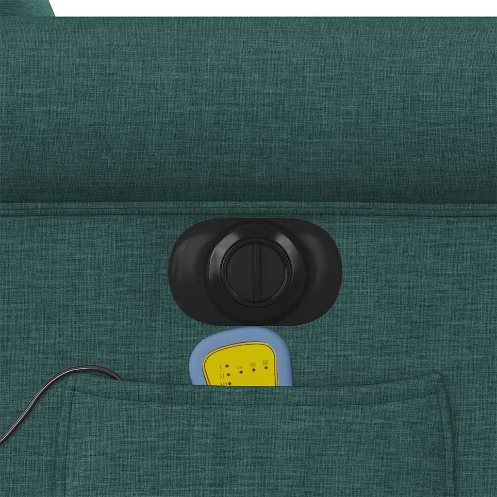 vidaXL Massagesessel Elektrisch Dunkelgrün Stoff