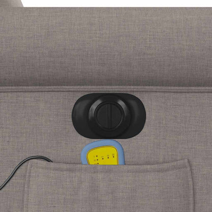 vidaXL Fauteuil de massage électrique en tissu taupe