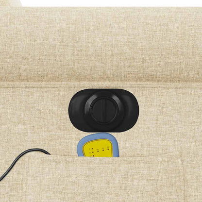 vidaXL Massagesessel Elektrisch Creme Stoff