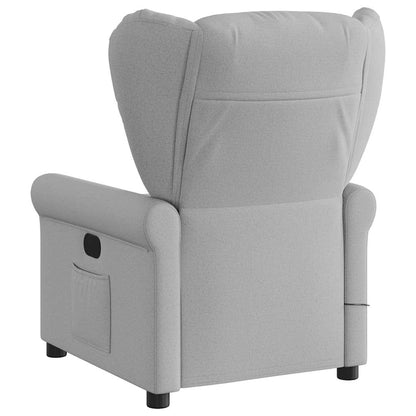 vidaXL Fauteuil de massage électrique Gris nuage en tissu