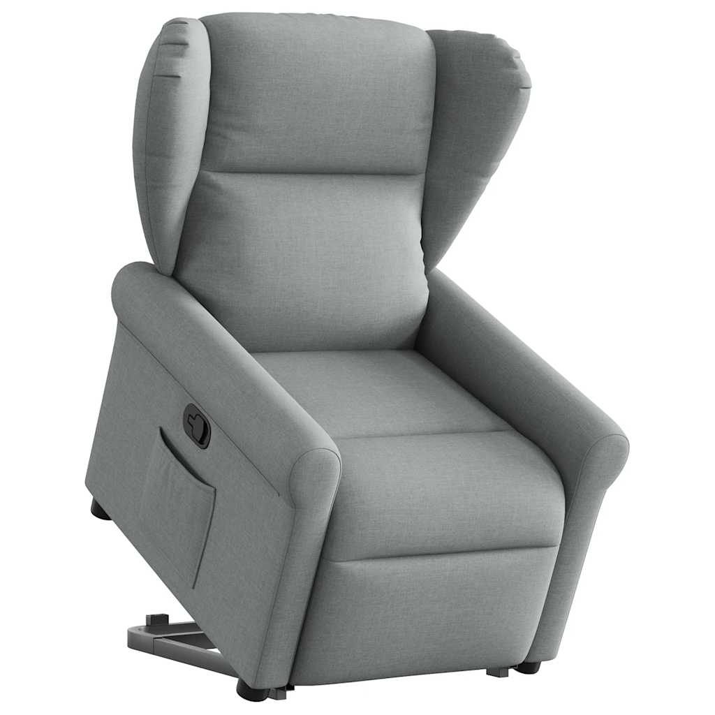 Fauteuil relax électrique avec fonction releveur en tissu gris clair vidaXL