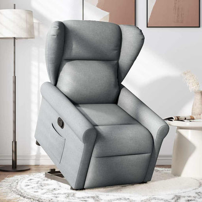 Fauteuil relax électrique avec fonction releveur en tissu gris clair vidaXL