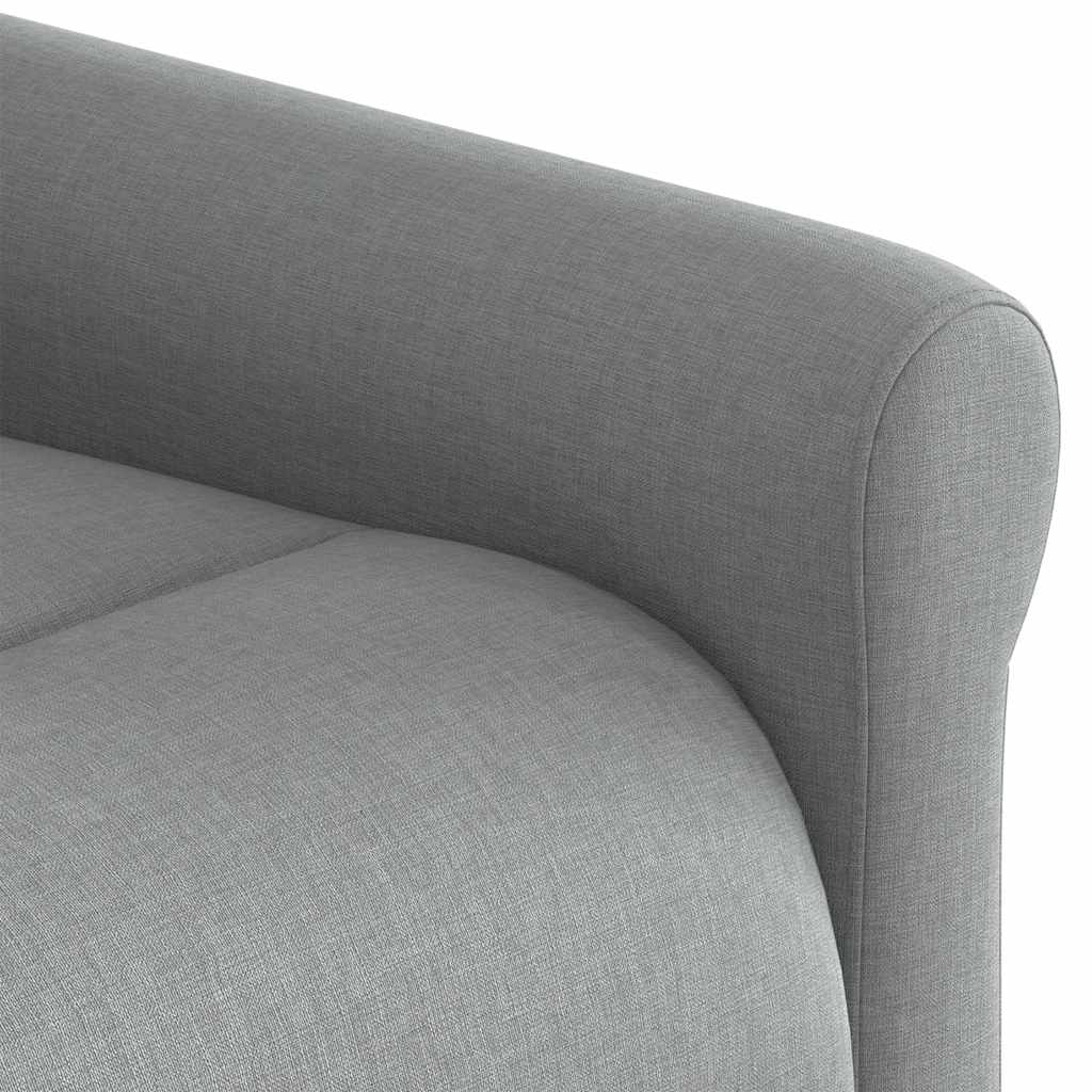 Fauteuil relax électrique avec fonction releveur en tissu gris clair vidaXL