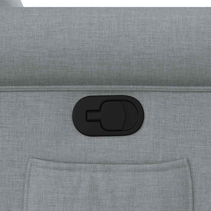 Fauteuil relax électrique avec fonction releveur en tissu gris clair vidaXL