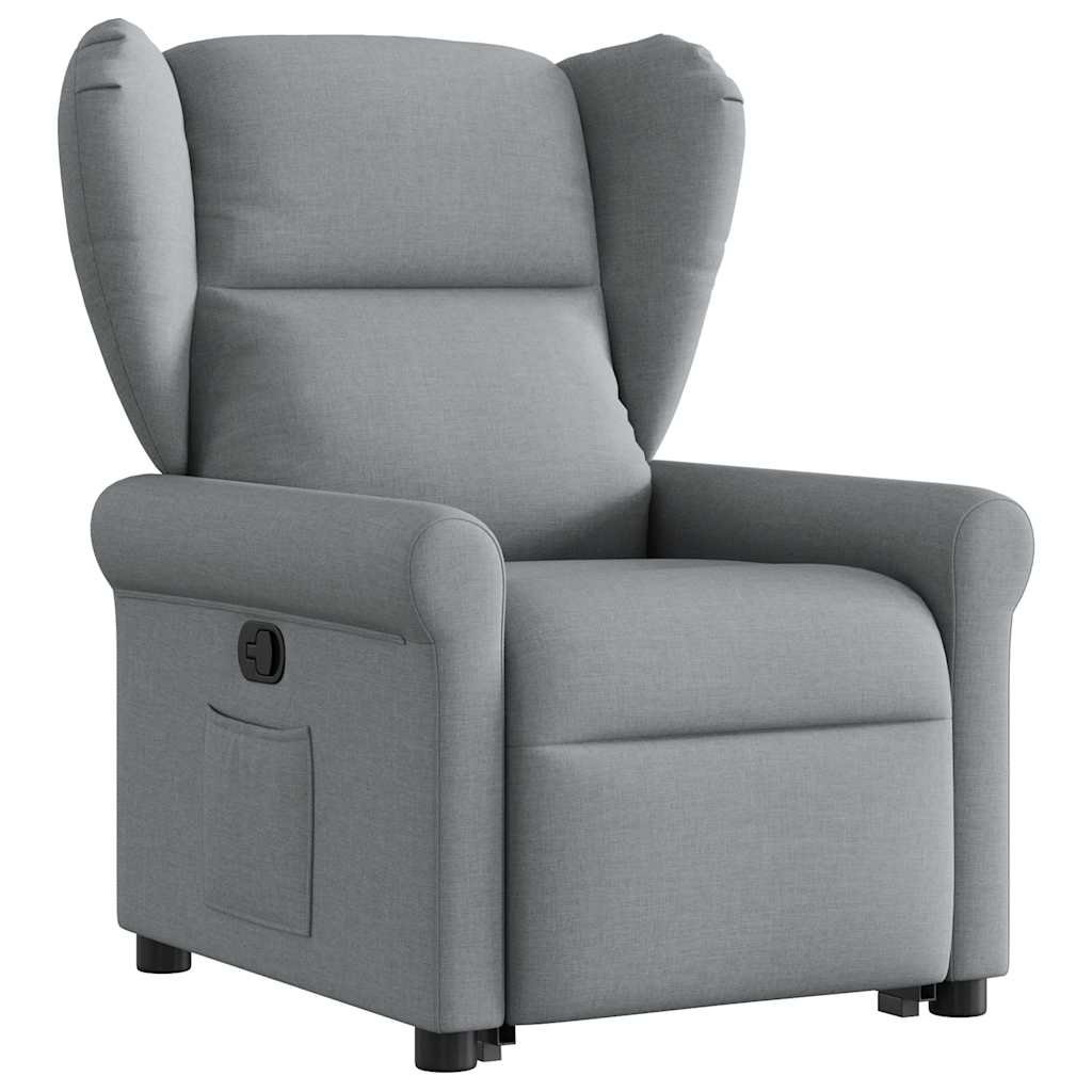 Fauteuil relax électrique avec fonction releveur en tissu gris clair vidaXL
