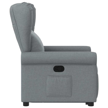 Fauteuil relax électrique avec fonction releveur en tissu gris clair vidaXL